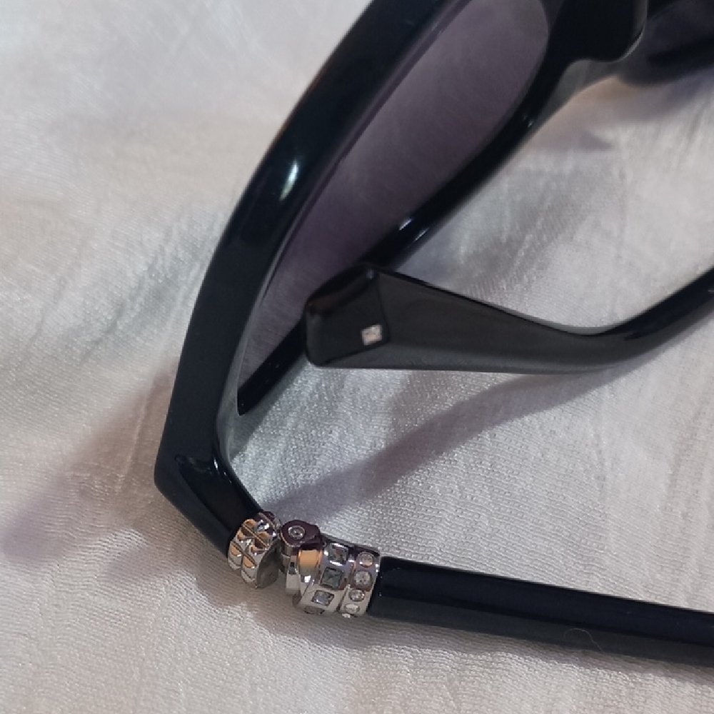 Swarovski Black Sunglasses with Crystal Accents - Picture 4 of 5